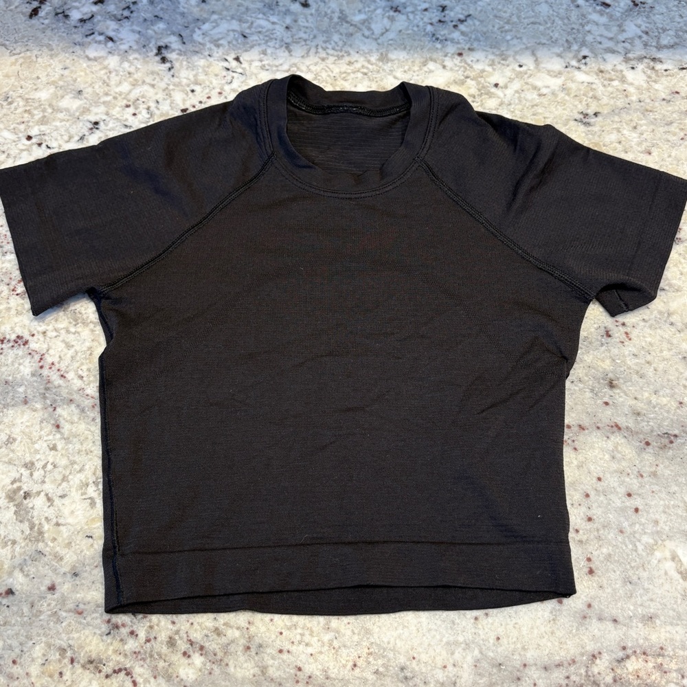 lululemon athletica Tech Short Sleeve Cropped Tee, Black